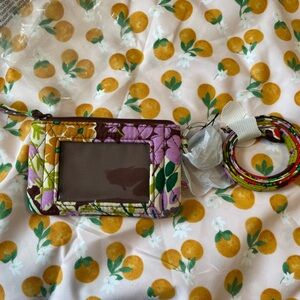 Vera Bradley Evening Garden Zip ID & Lanyard